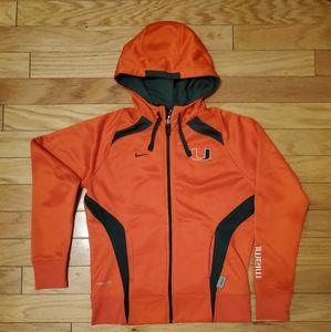 University of Miami Nike Zip Jacket